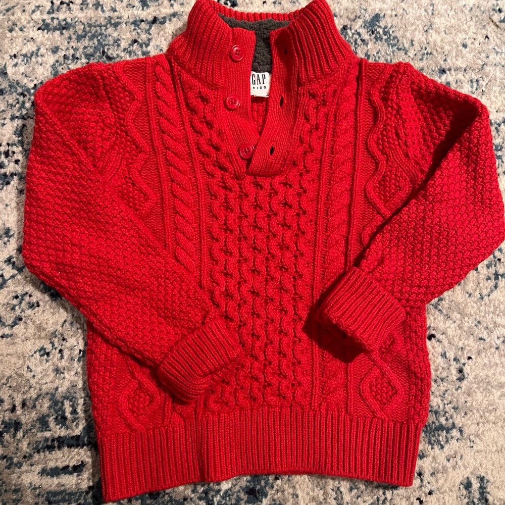 GAP Red Boys Cableknit Sweater size 8